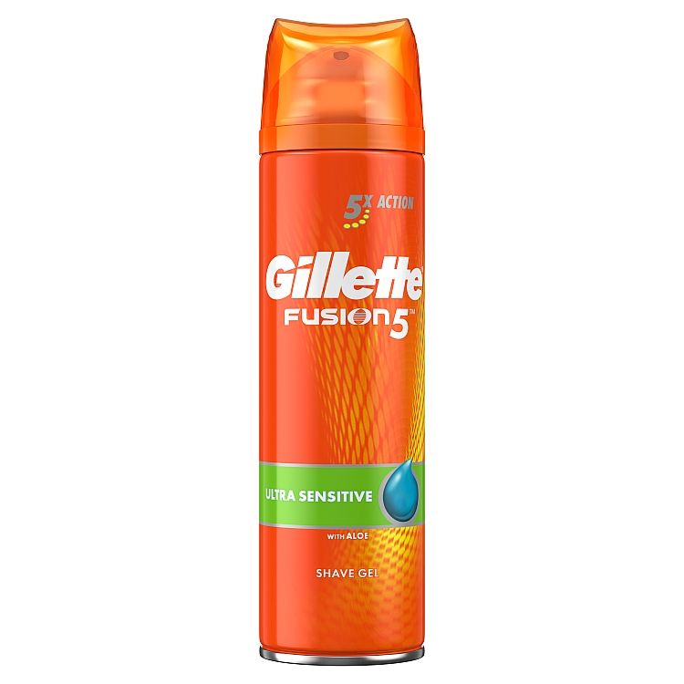 Gillette Fusion5 Ultra Sensitive Pánsky Gél Na Holenie 200 ml - eDELIA.sk