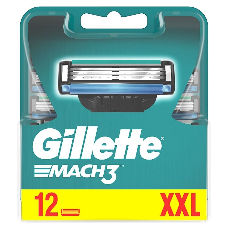 Gillette Mach3 Náhradné Holiace Hlavice, 12 Ks - eDELIA.sk