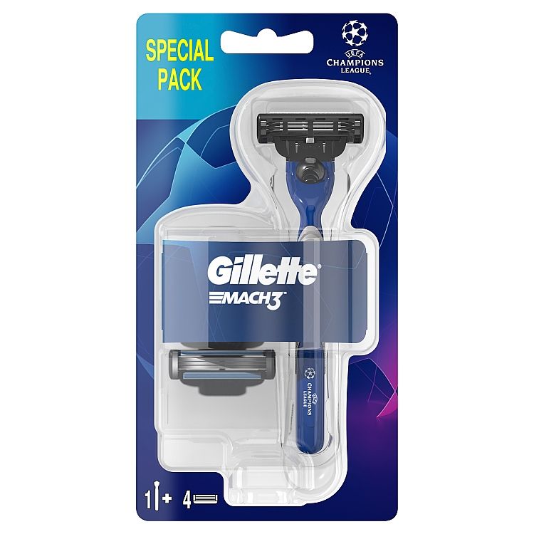 Gillette Mach3 Football Holiaci Strojček Pre Mužov + 3 Holiaca Hlavica - eDELIA.sk