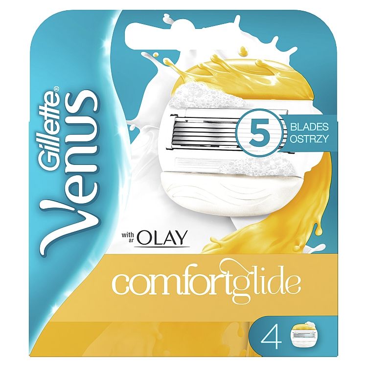 Gillette Venus ComfortGlide S Olay Holiace Hlavice, 4 ks - eDELIA.sk