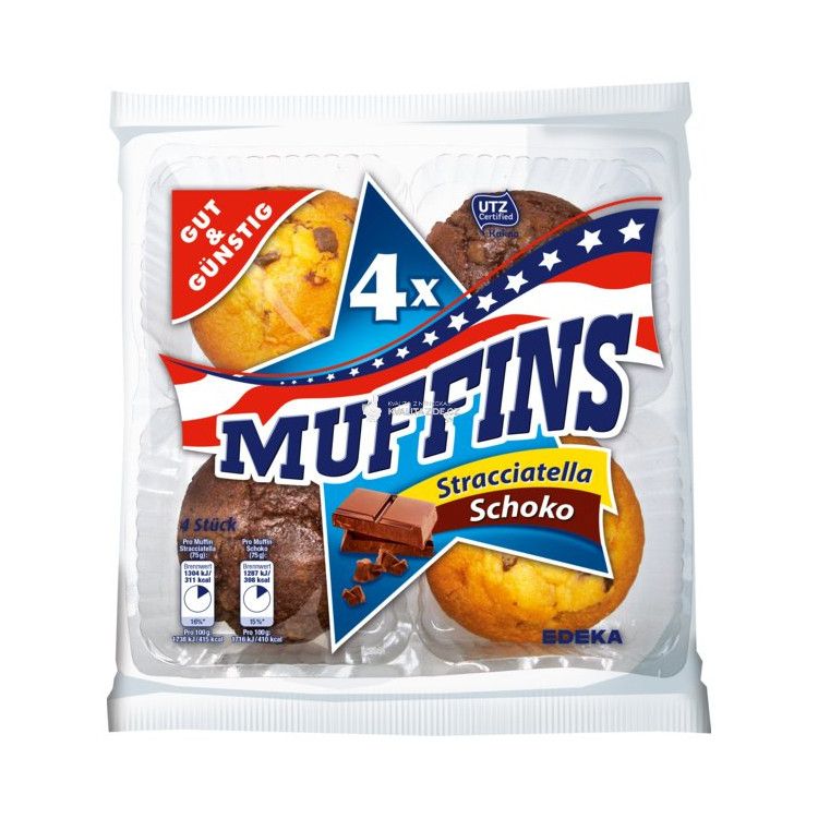 Muffiny Stracciatella 4ks 300g - eDELIA.sk