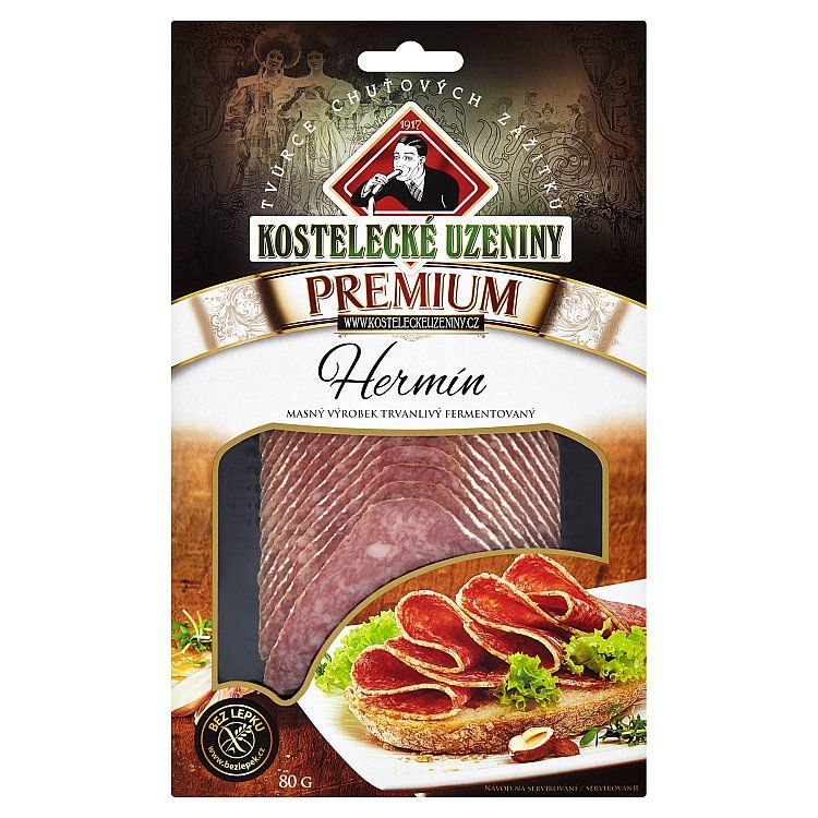 Kostelecké Uzeniny Premium Hermín 80 g - eDELIA.sk