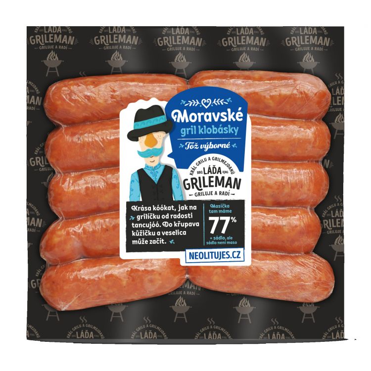 Kostelecké uzeniny Gril Moravské klobásky 400g