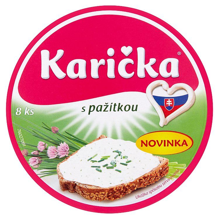 Karička Tavený syr s pažítkou 8 ks 125 g