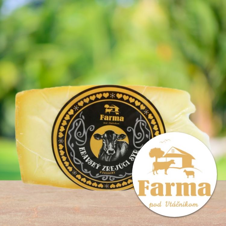 Farma pod Vtáčnikom Kravský syr zrejúci 3 mesiace cca 200g - eDELIA.sk