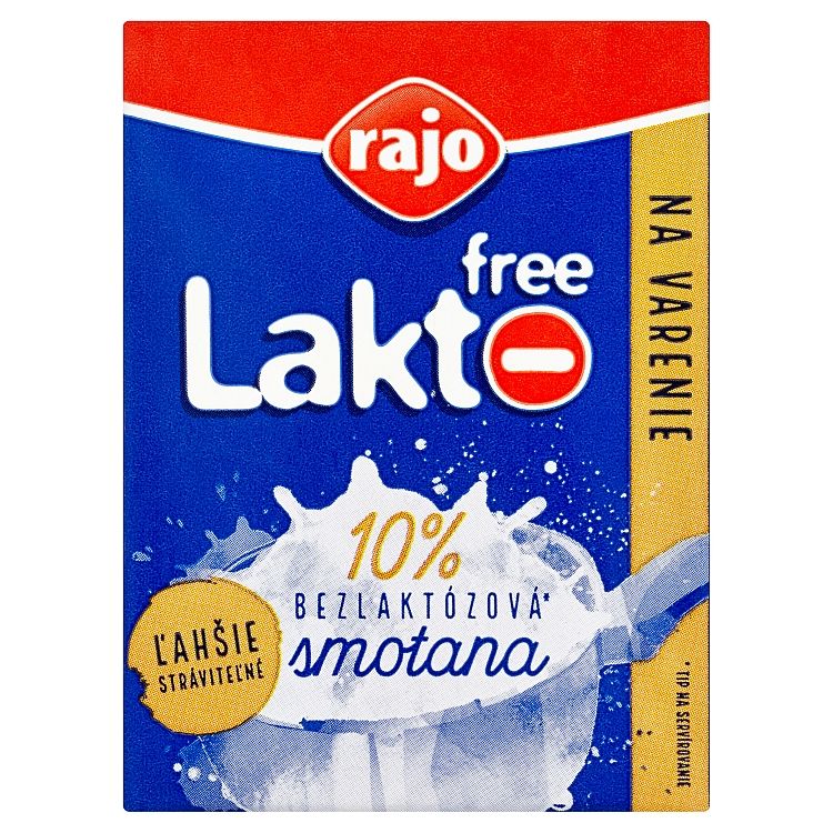 Rajo Lakto Free Smotana na varenie  UHT 10 % 200 ml