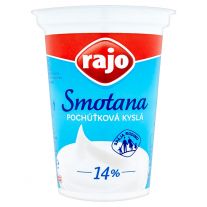 Rajo Smotana pochúťková kyslá 14 % 375 g