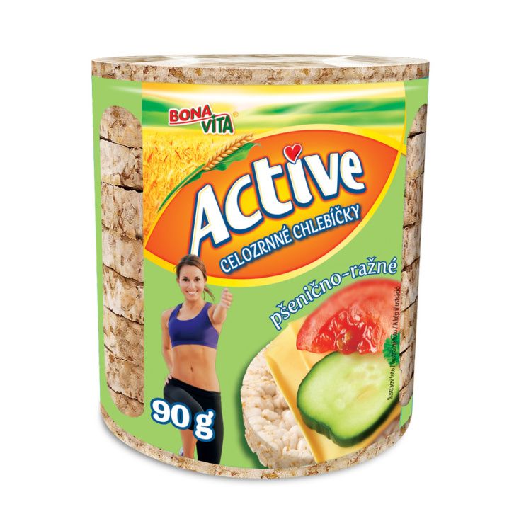 Active Celozrnné chlebíčky pšenično-ražné 90g - eDELIA.sk