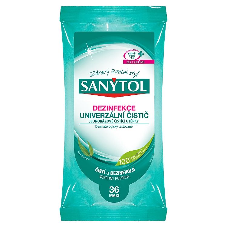 Sanytol Dezinfekcia jednorázové čistiace utierky vôňa eukalyptu 2 x 24 ks - eDELIA.sk