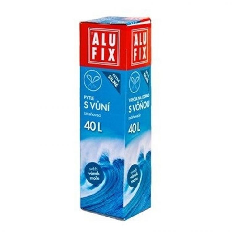 Vrecia na odpad 40l zaťah. s vôňou vánok mora 12ks/rol.