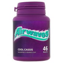 Wrigley's Airwaves Cool Cassis žuvačka bez cukru s príchuťou mentolu a čiernej ríbezle 46 ks 64 g