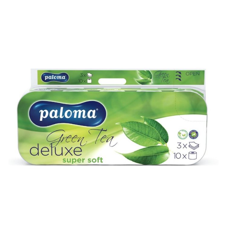 Paloma Deluxe Super soft toaletný papier zelený čaj 3 vrstvy 10 ks