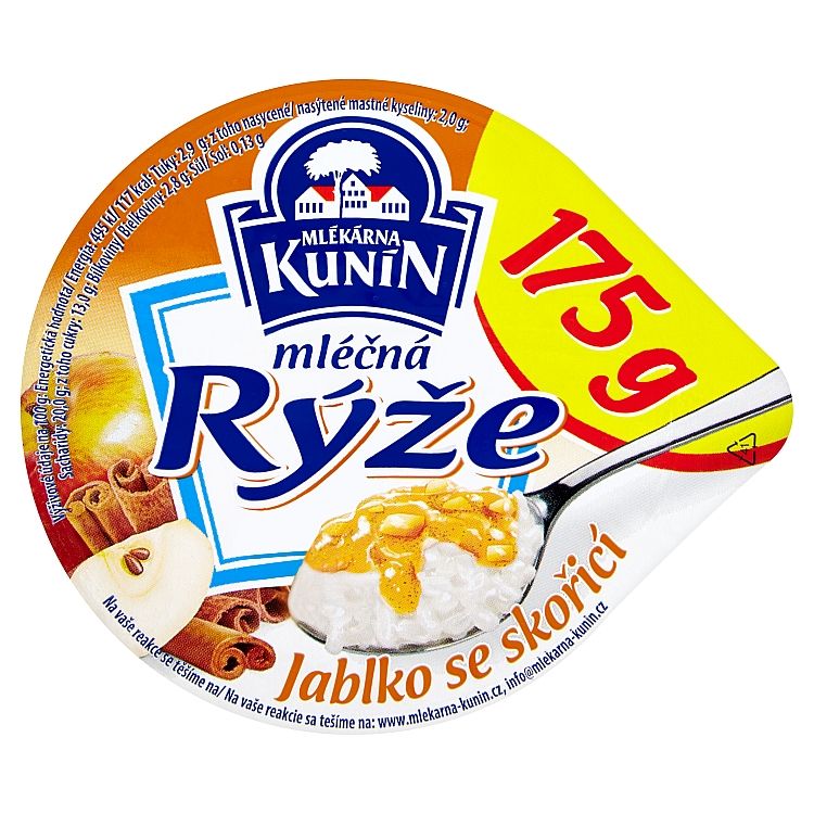 Kunín Mliečna ryža Čučoriedka s vanilkou 175 g