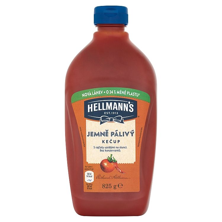 HELLMANN´S Kečup Jemne Palivý  825 g