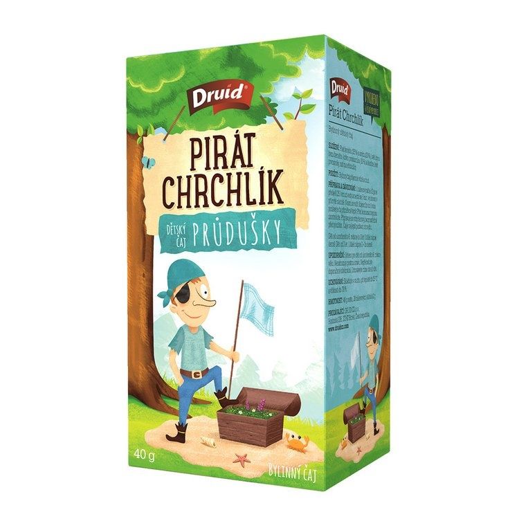 Druid Čaj detský na priedušky Pirát Chrchlík 40g - eDELIA.sk