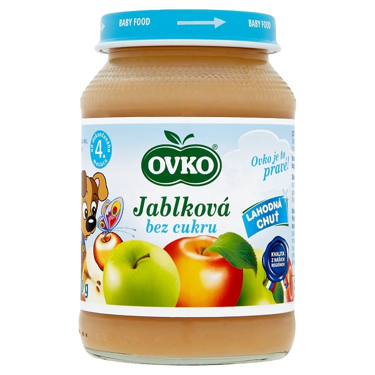 Ovko Dojčenská výživa jablková bez cukru 190 g