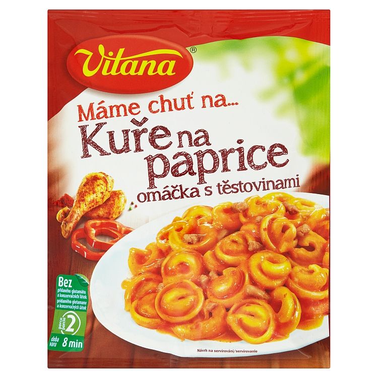 Vitana Kura na paprike omáčka s cestovinami 167g