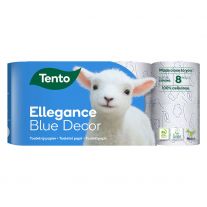 Tento Ellegance Blue Decor toaletný papier 3 vrstvy 8 kotúčov