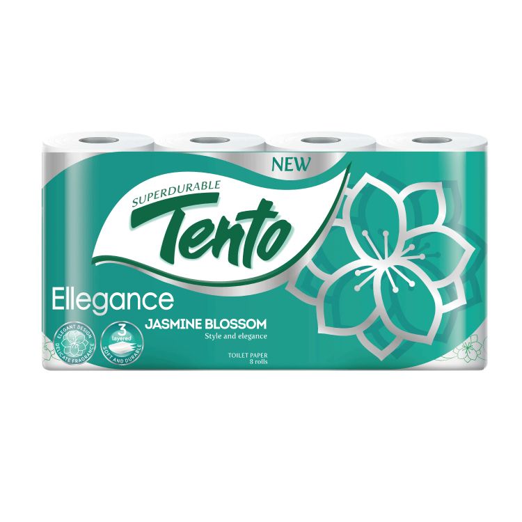 Tento Ellegance Toaletný papier Jasmin 3-vrstvový, 8ks - eDELIA.sk