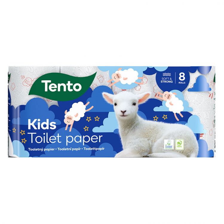 Tento Kids toaletný papier 3 vrstvy 8 kotúčov