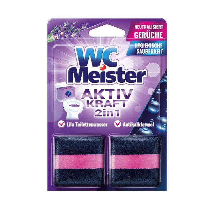 WC Meister Farbiaca kocka do nádržky WC Levanduľa 2x50g
