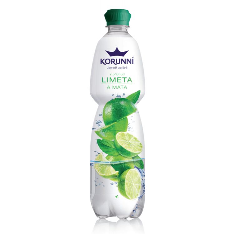 Korunní jemne perlivá limeta a mäta 0,75 l