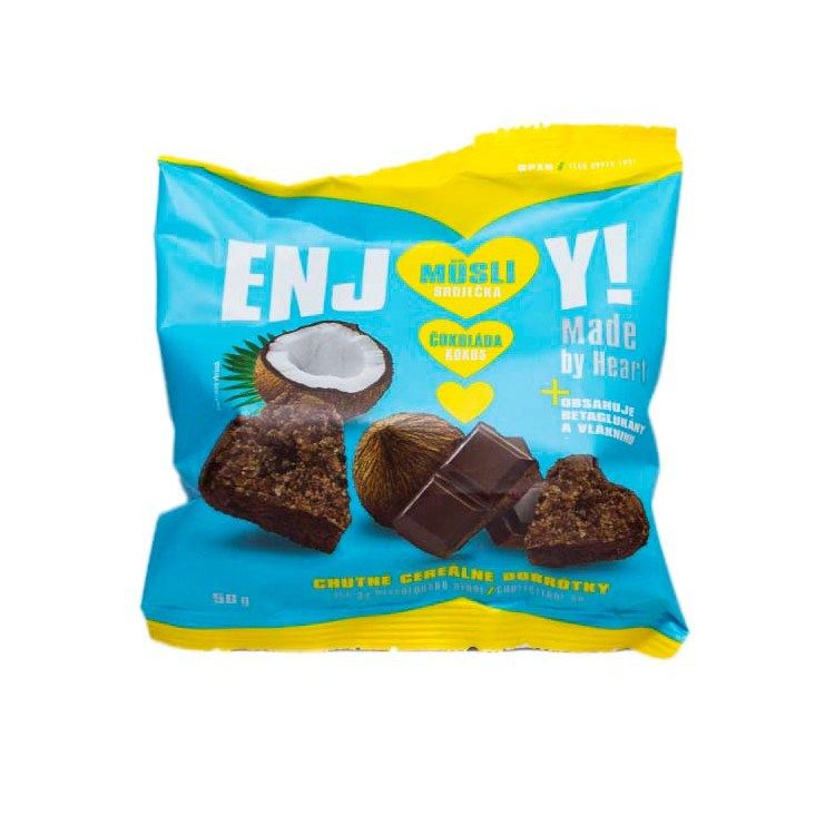 Enjoy Müsli srdiečka čokoláda kokos 50g - eDELIA.sk