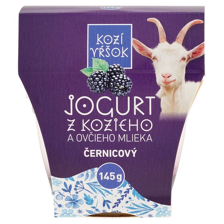 Kozí Vŕšok Jogurt z kozieho a ovčieho mlieka černicový 145 g