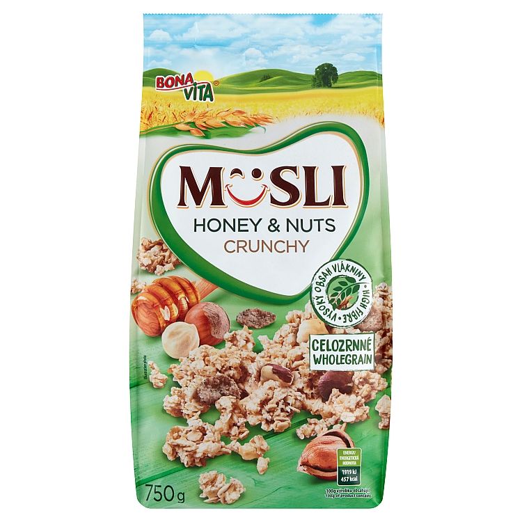 Bonavita Müsli s medom a orechami 750 g