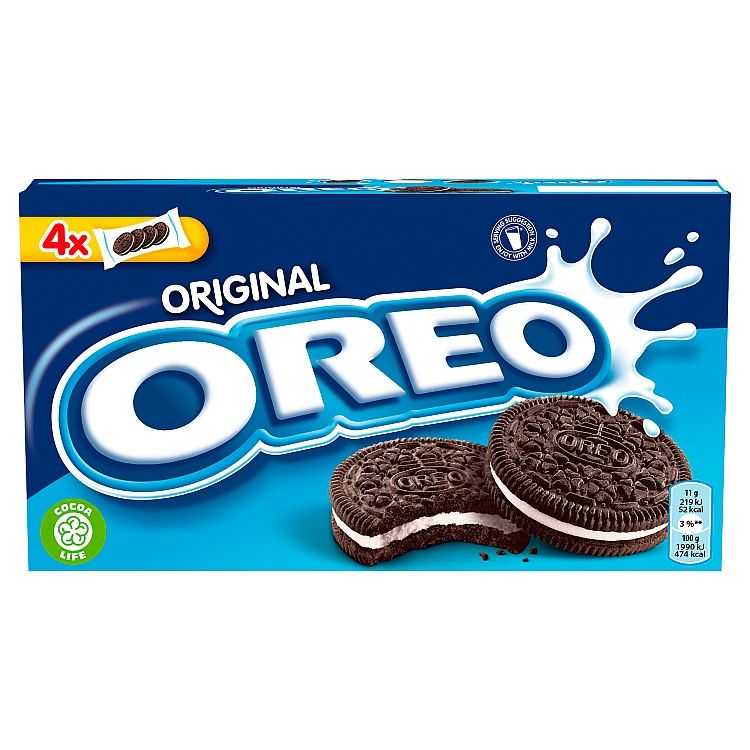 Oreo Original kakaové sušienky s náplňou s vanilkovou príchuťou 176 g - eDELIA.sk