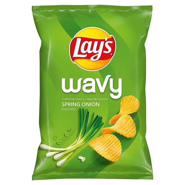 Lay's Wavy vyprážané zemiakové lupienky s príchuťou jarnej cibule 130 g