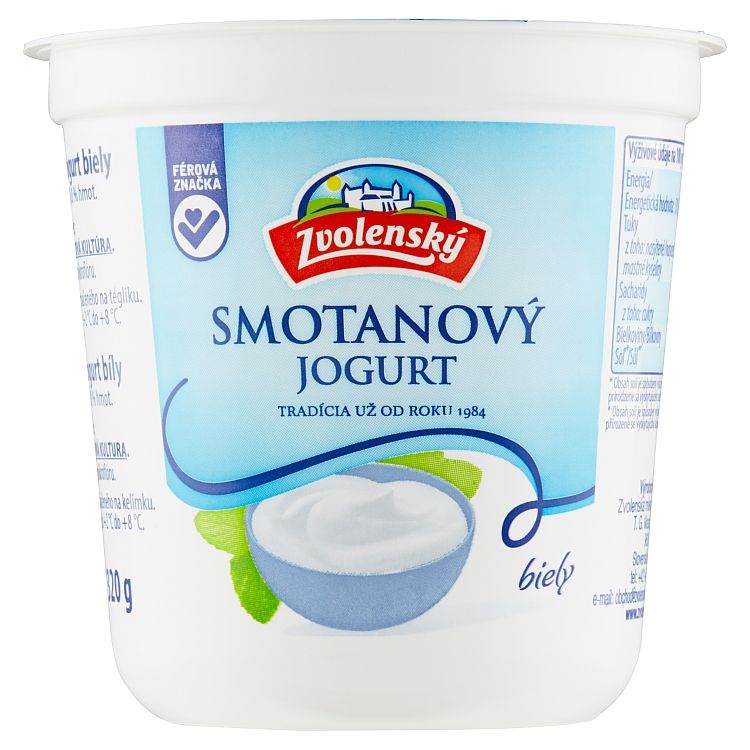 Zvolenský Smotanový jogurt Biely 320 g