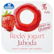 Milko Grecký jogurt 0% jahoda 140 g