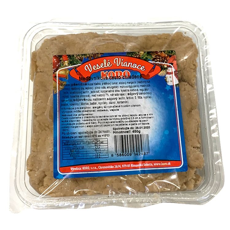 Koro Medovníkové cesto chladené 450 g
