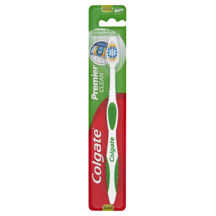 Colgate Premier clean stredná zubná kefka