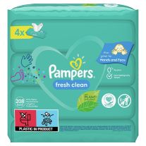 Pampers Fresh Clean Vlhčené Obrúsky 4ks Balení= 208 Obrúskov