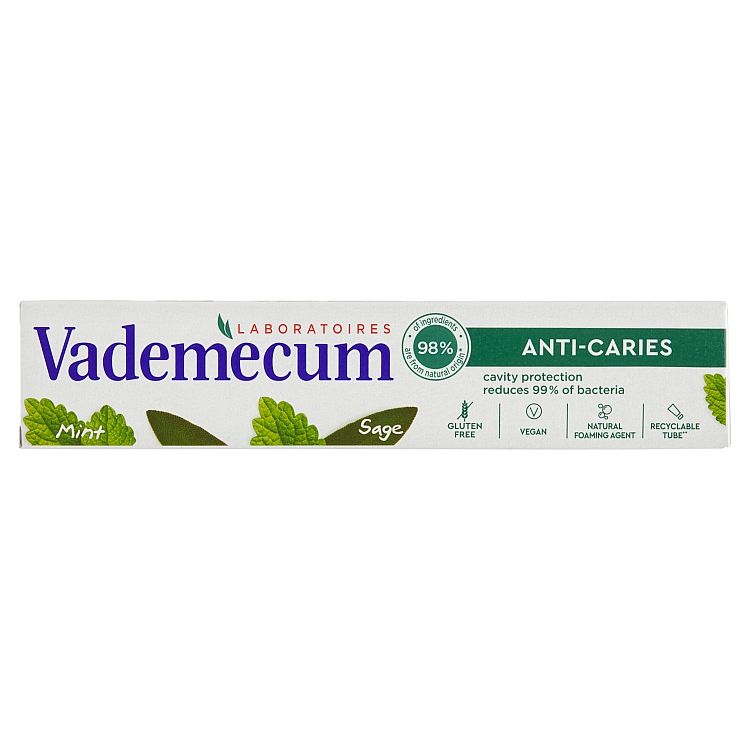Vademecum Anti-Caries Zubná pasta so šalviou a mätou 75 ml