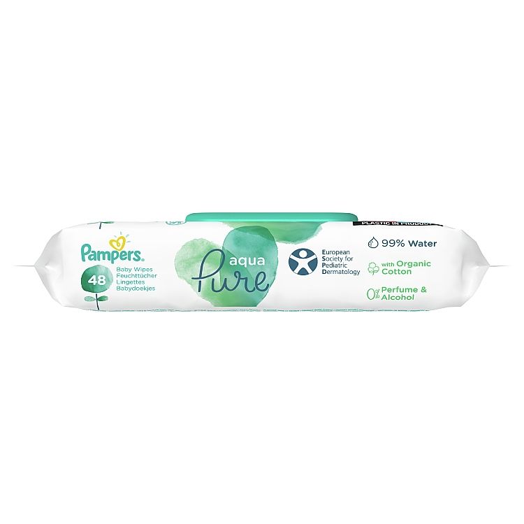 Pampers Aqua Pure Detské Utierky 9 Balenia = 432 Utierky