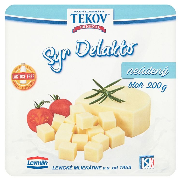 TEKOVSKÝ SYR Delakto blok neúdený 200 g