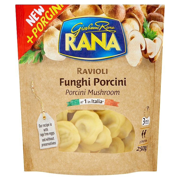 Rana Ravioli Funghi Porcini (paper bag) 250 g