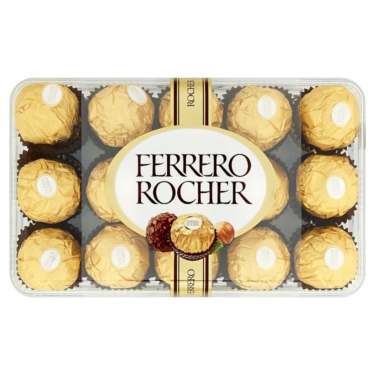 Ferrero Rocher Oblátky poliate mliečnou čokoládou s drvenými lieskovcami 375 g