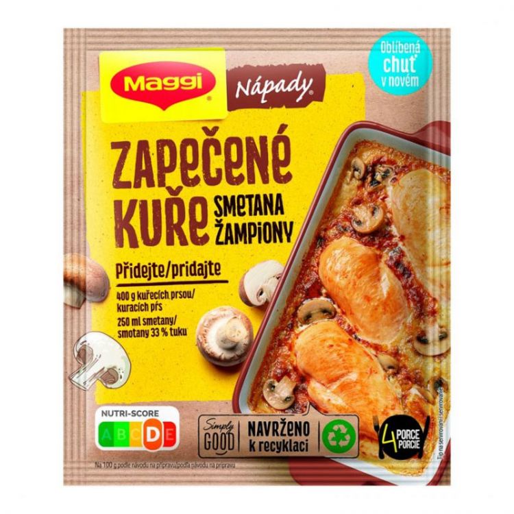 MAGGI Nápady Zapekané kura so šampiňónmi a smotanou vrecko 30 g