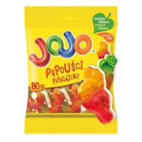 JOJO Papagájiky želé cukríky s ovocnými príchuťami 80 g
