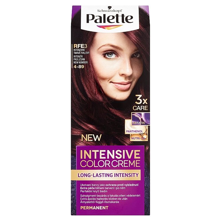 Schwarzkopf Palette Intensive Color Creme farba na vlasy Intenzívny Tmavofialový 4-89 (RFE3)
