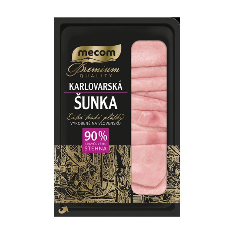 Mecom Karlovarská šunka krájaná 100g - eDELIA.sk