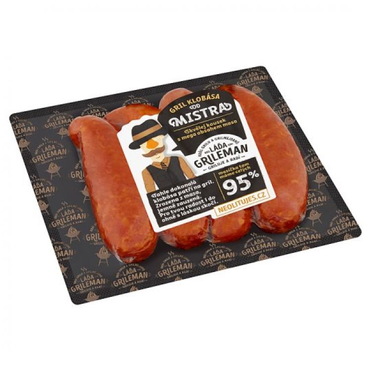 Kostelecké uzeniny Gril klobása od majstra 450g