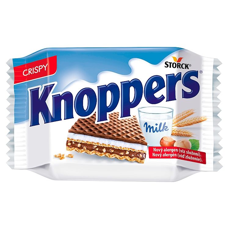 Knoppers Oplátka plnená mliečnym a nugátovým krémom 25 g