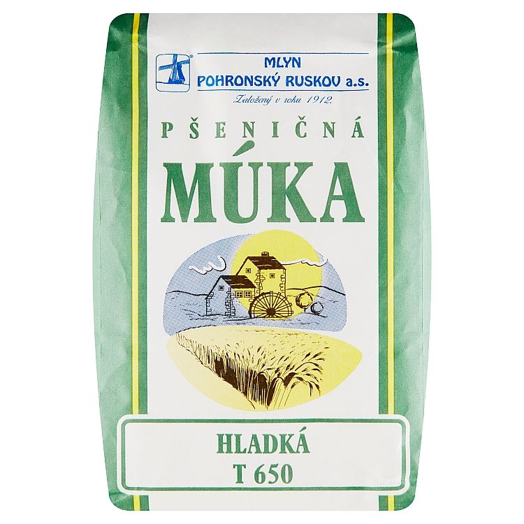 Mlyn Pohronský Ruskov Pšeničná múka hladká T 650 1 kg