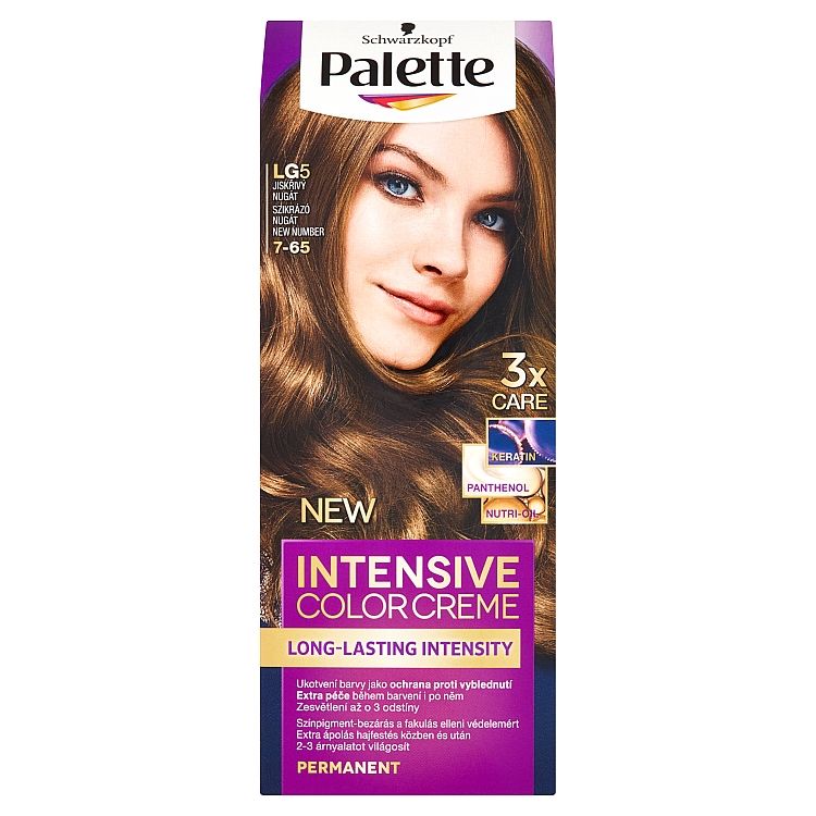 Schwarzkopf Palette Intensive Color Creme farba na vlasy Trblietavý Nugát 7-65 (LG5)