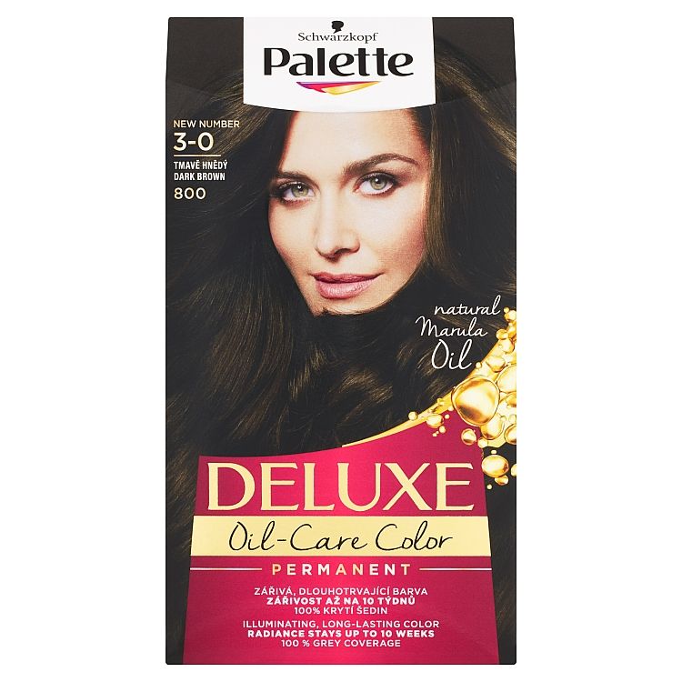 Schwarzkopf Palette Deluxe farba na vlasy Tmavohnedý 3-0 (800)